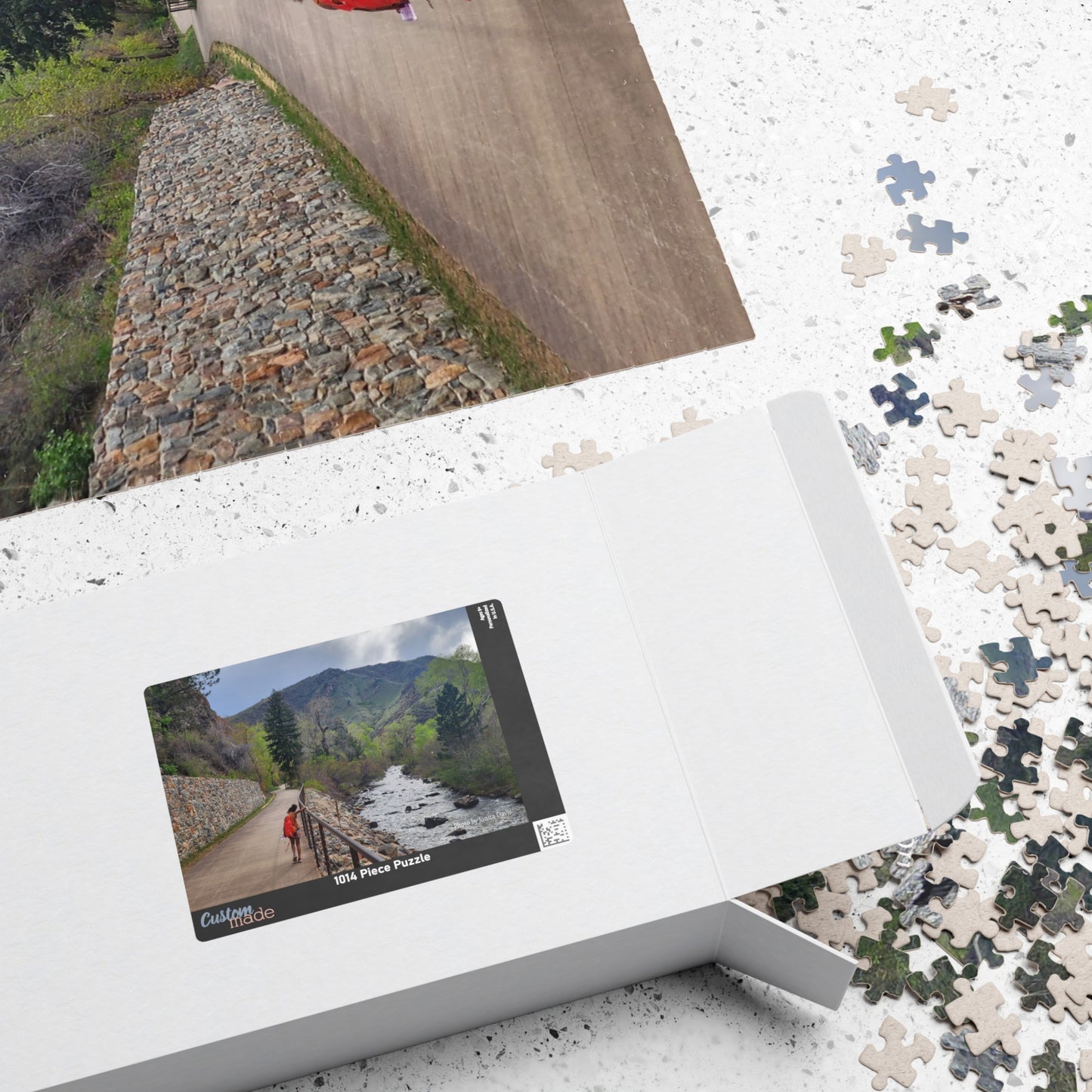 Puzzle - Girl Walking Along Clear Creek in Golden CO in Spring