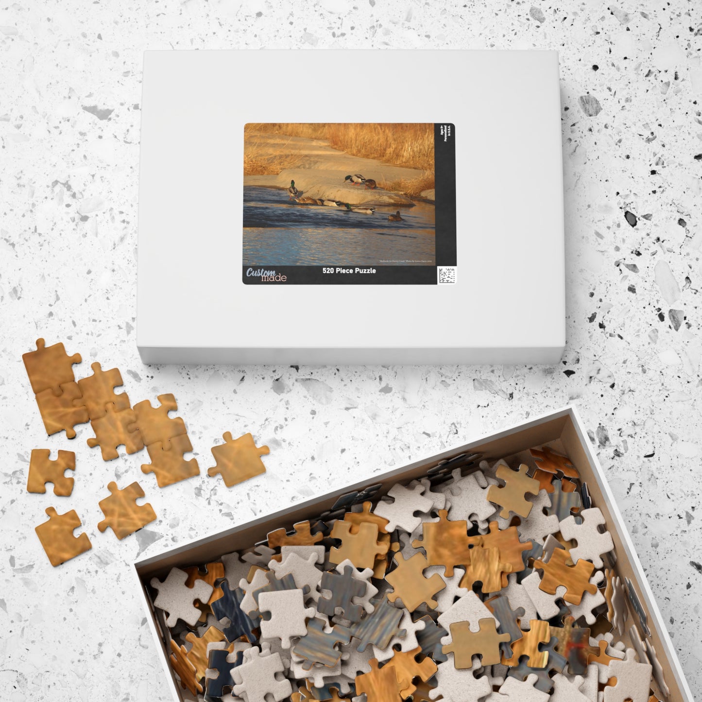 Mallards on Cherry Creek Sunset Jigsaw Puzzle — (110–1014 pcs)