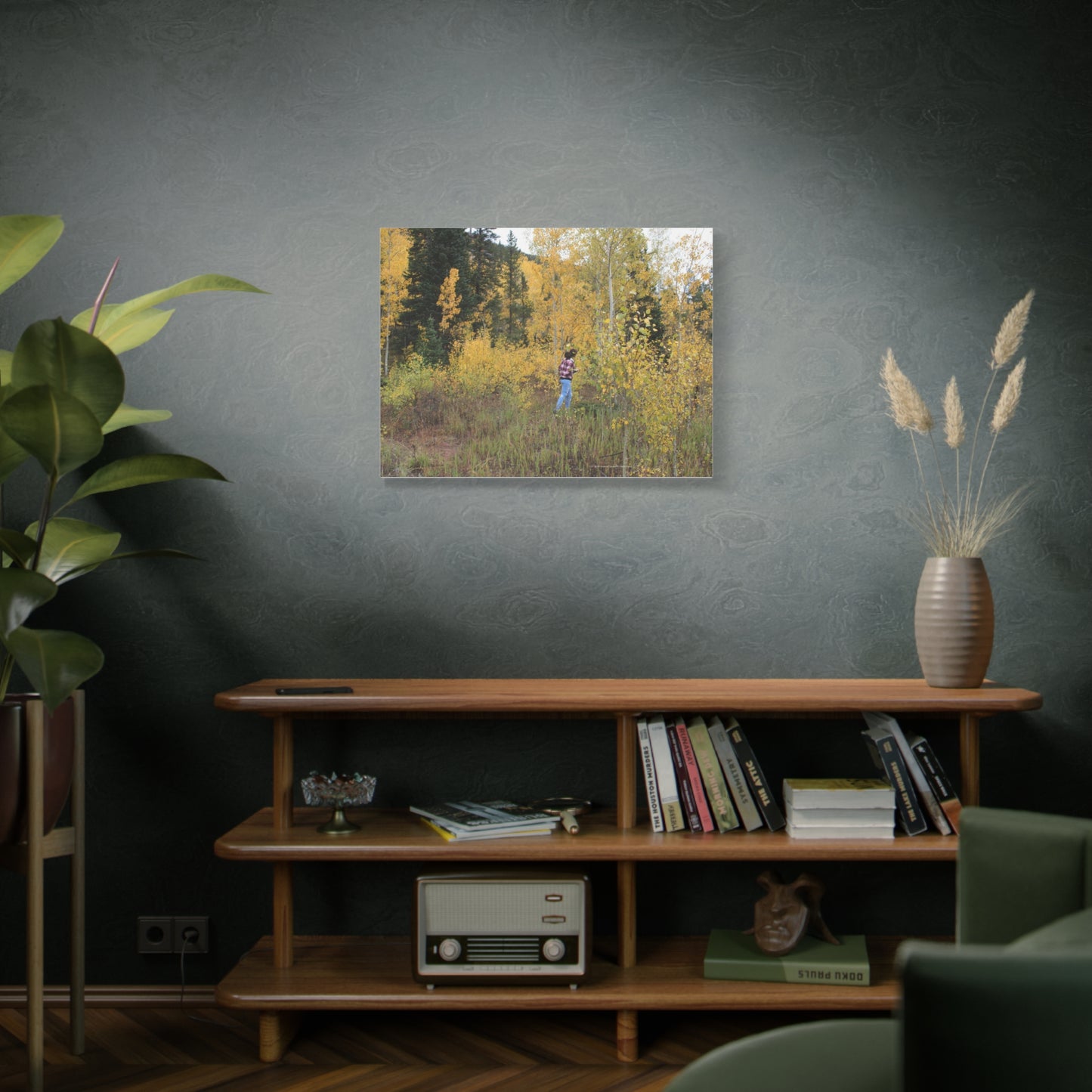 Girl in the Aspens--Matte Canvas Wall Art