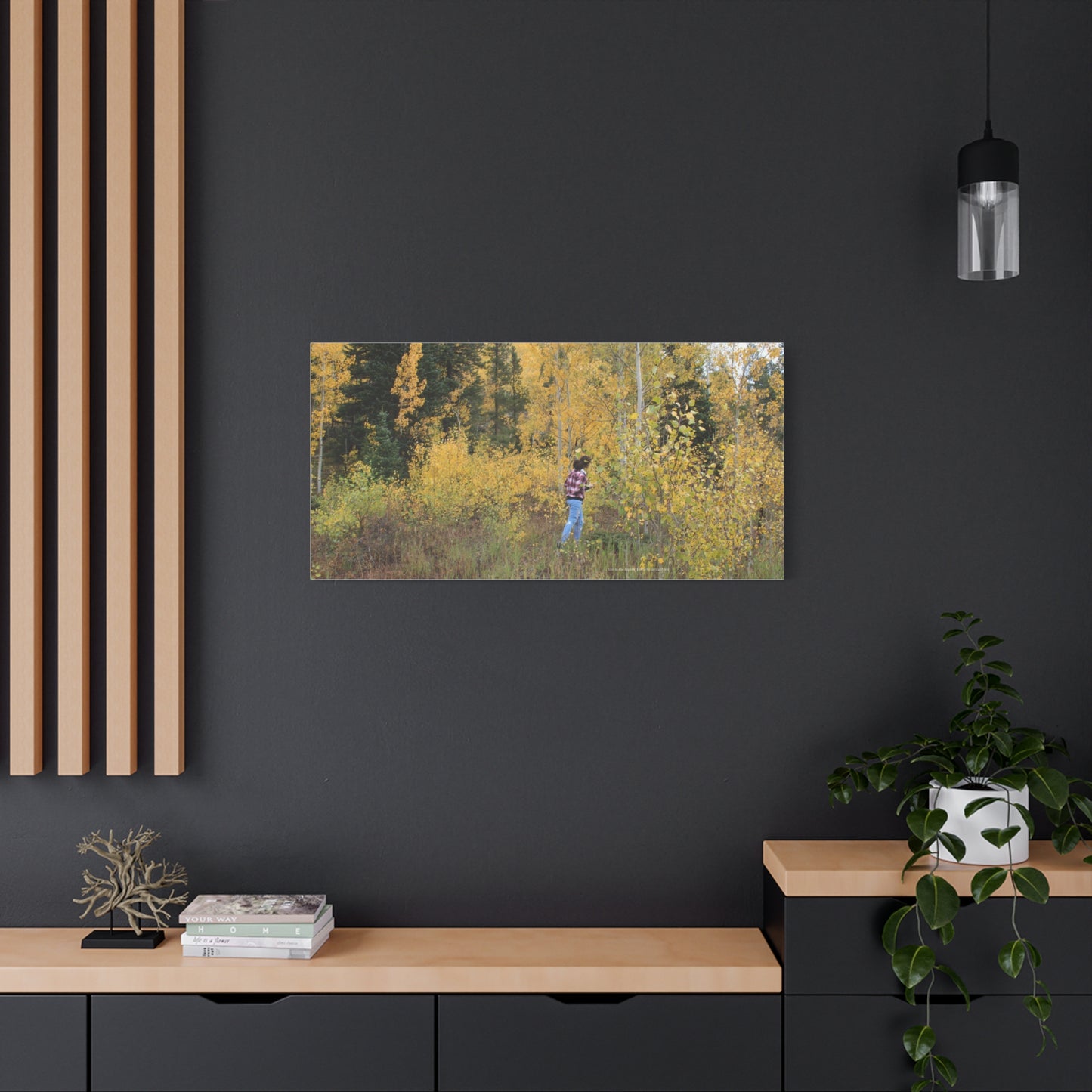 Girl in the Aspens--Matte Canvas Wall Art