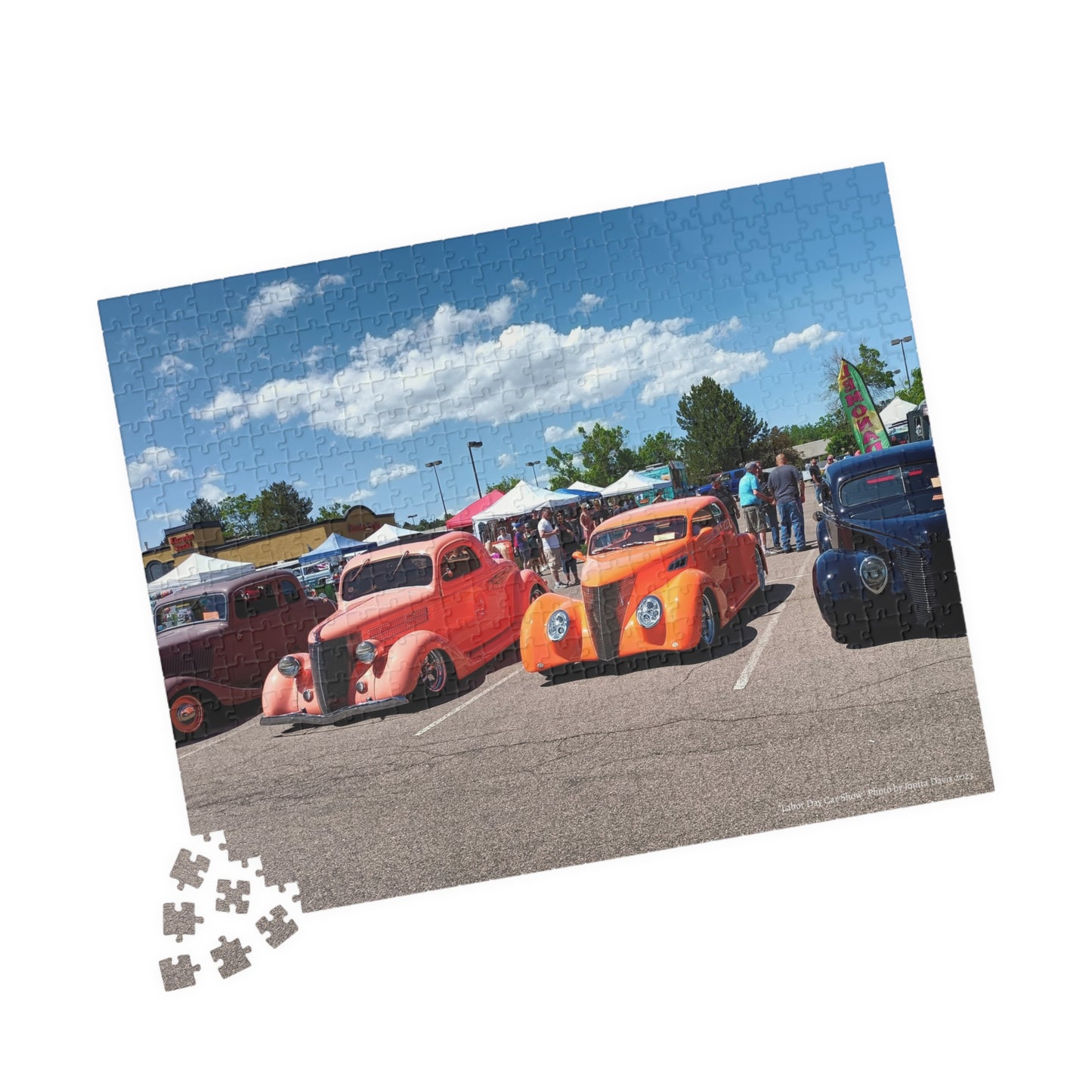 Labor Day Car Show Jigsaw Puzzle — Vintage Hot Rods 110–1014 Pieces