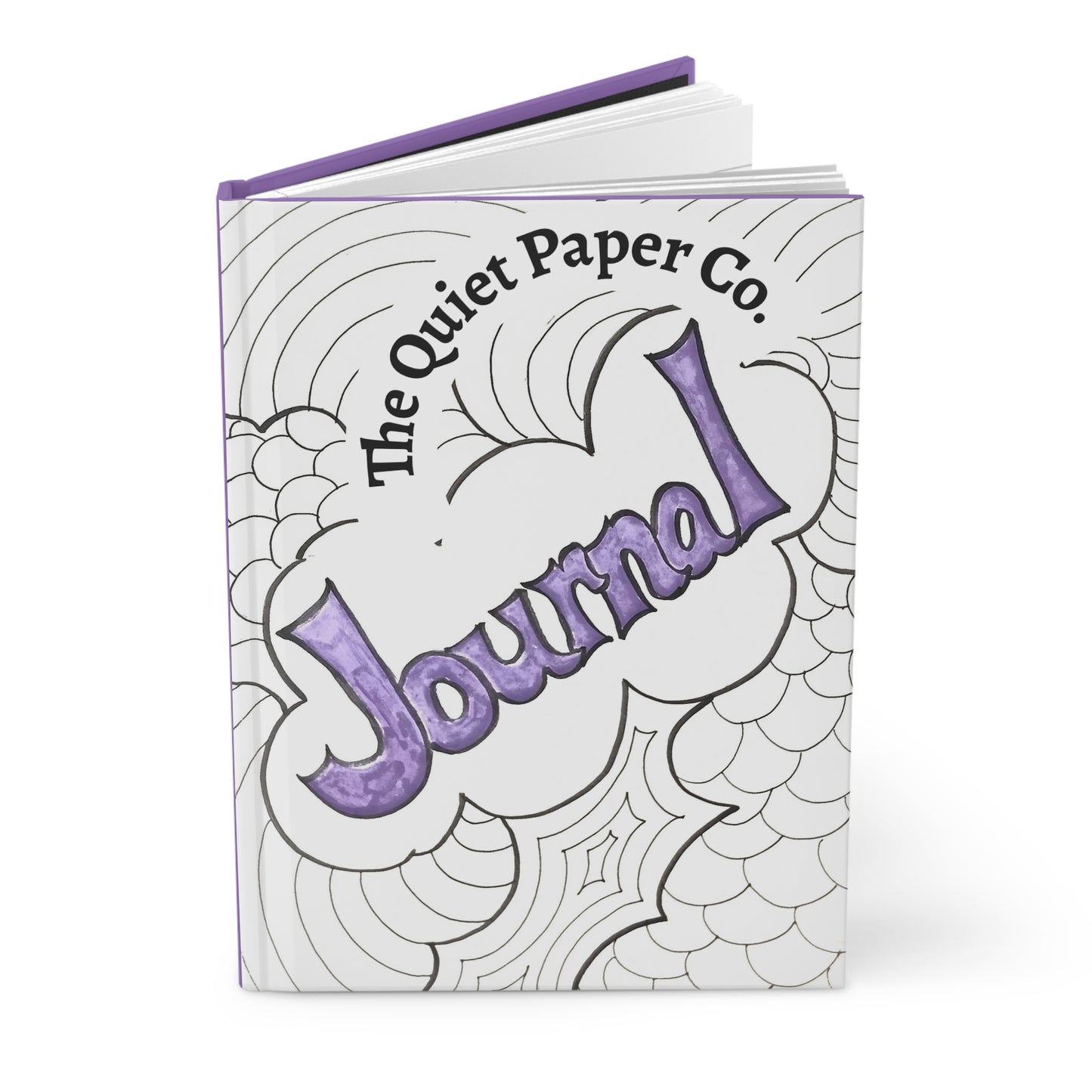 Hardcover Journal — The Quiet Paper Co. Purple Hand-Drawn 'Journal' Notebook